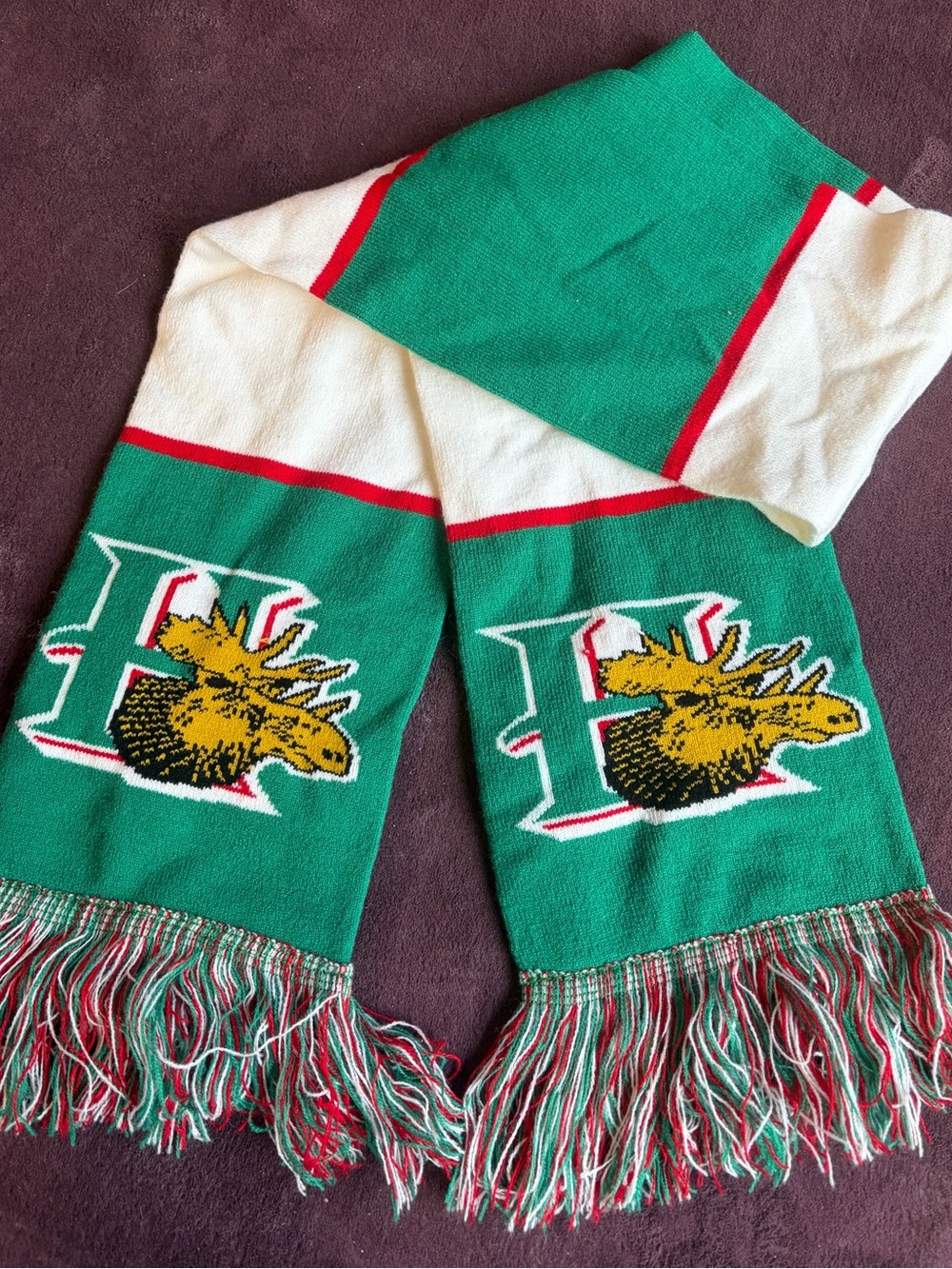 Halifax Mooseheads QMJHL Knit Scarf with Fringe